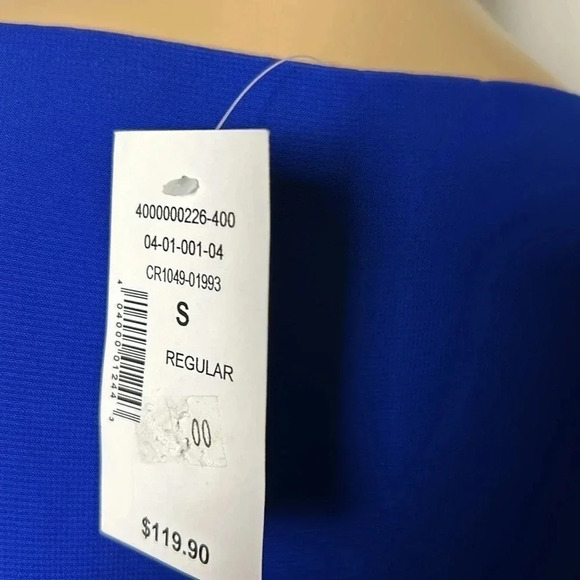 CLEO Mother  of the bride Blue Asymmetrical Lace event sheath dress. Beaded - Picture 11 of 12